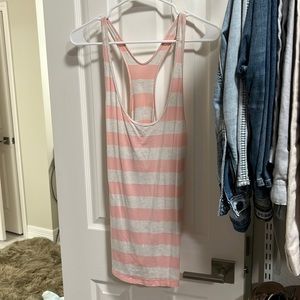 Lulu lemon tank top pink white stripe